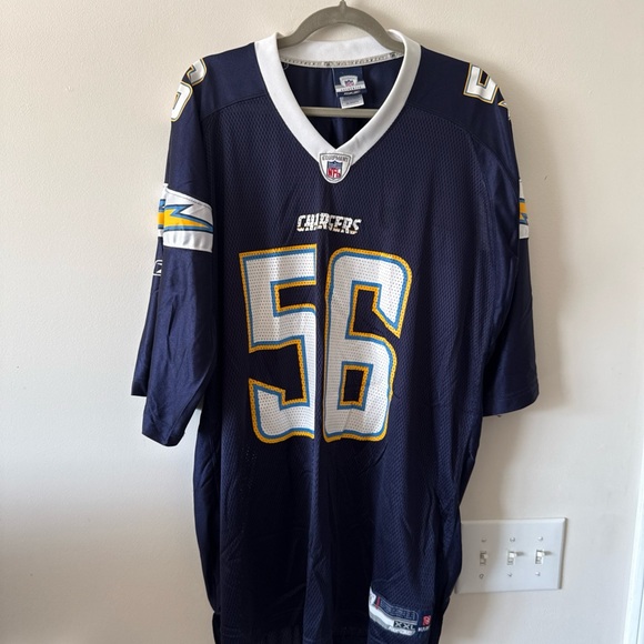 Reebok Navy and White Chargers Jersey - Picture 1 of 5